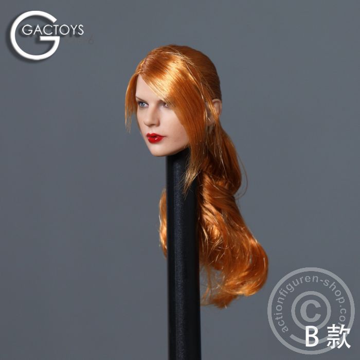 Female Head - long red-blond Hair