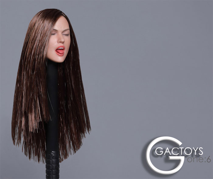 Female Head w/ closed Eyes - brown hair