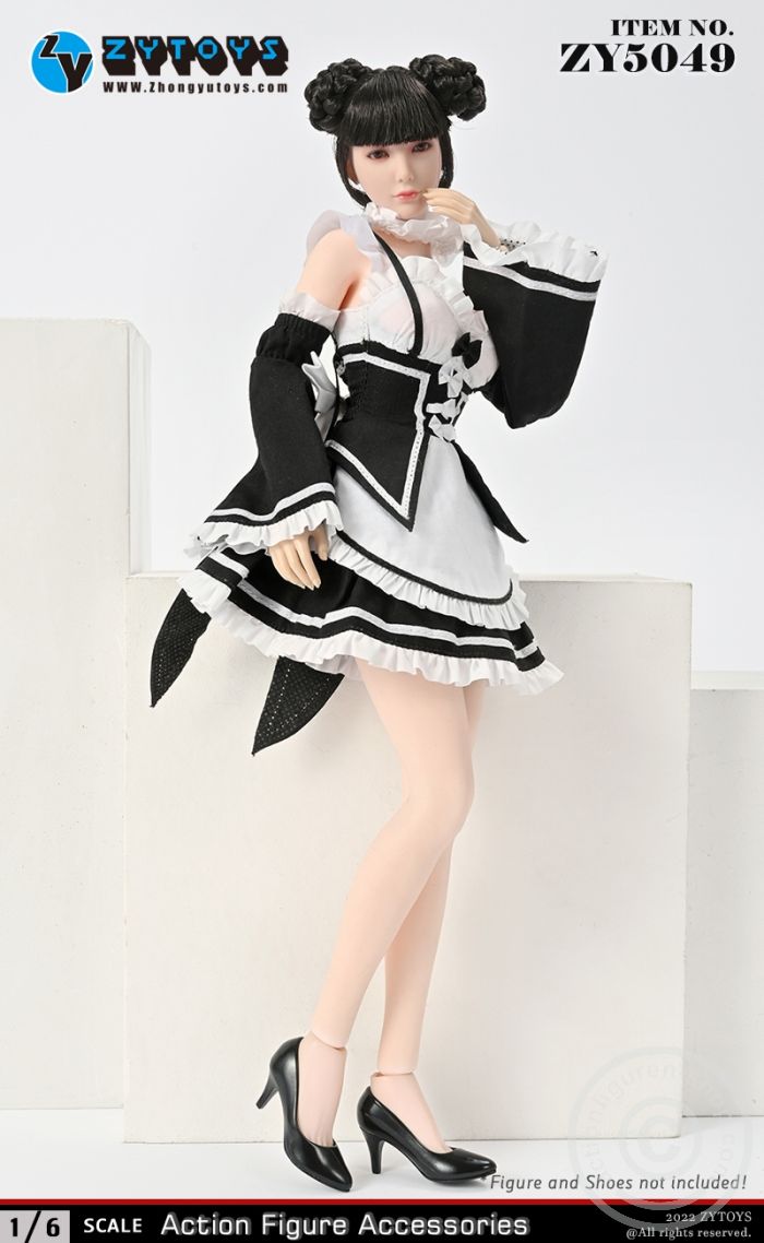 ZY5049-02 Sexy Black & White Maid Dress