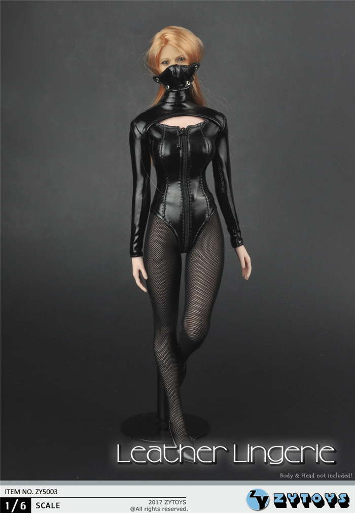 ZY5003-09 Sexy Leather Lingerie Set