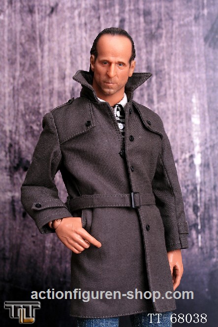 ttl68038-07z Men in Suit - Mafiosi im Trenchcoat - grau