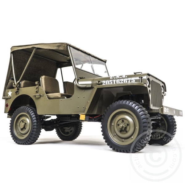 Rocc1031-05 Canvas Top for Willys Jeep - 1/6 scale