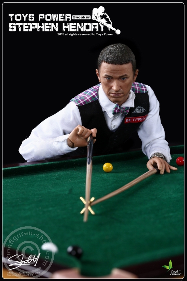 Snooker Player Hendry with Snooker Table