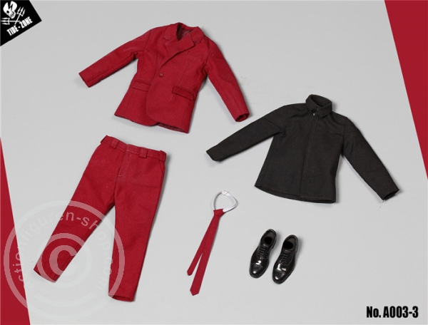 Modern Man Suit Set - rot