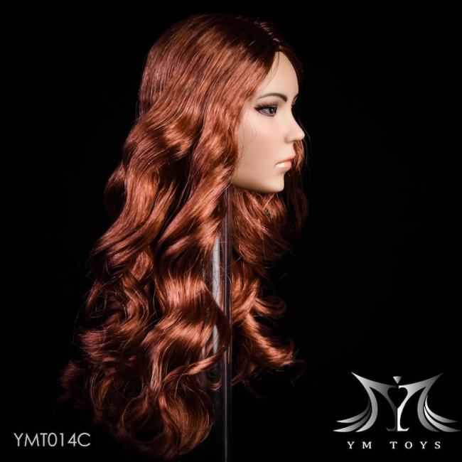 Kopf - braune lockige lange Haare