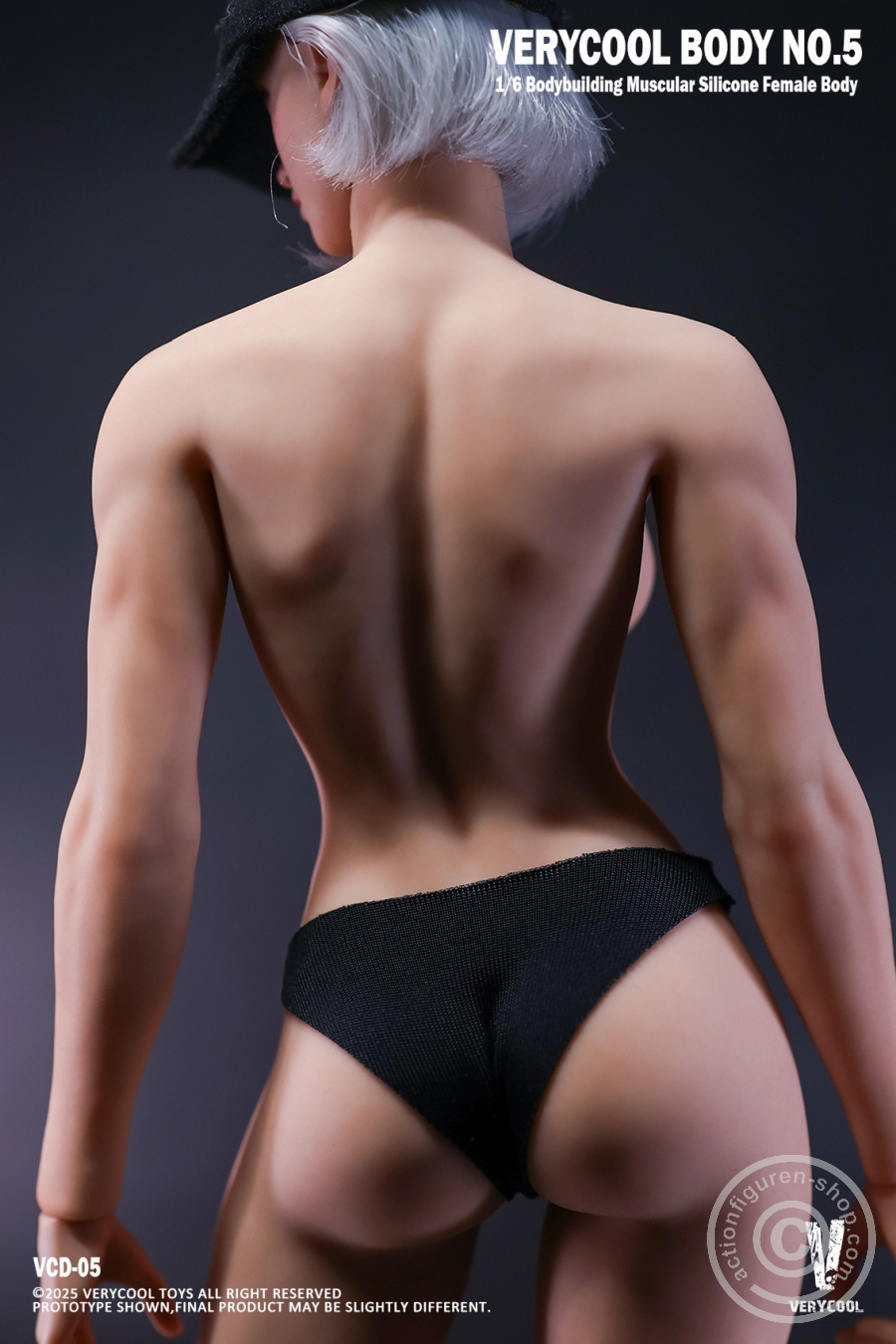 Silicone Female Body with a Bodybuilding Muscular Physique - in 1/6 scale