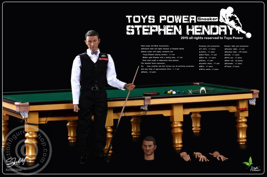 Snooker Player Hendry with Snooker Table