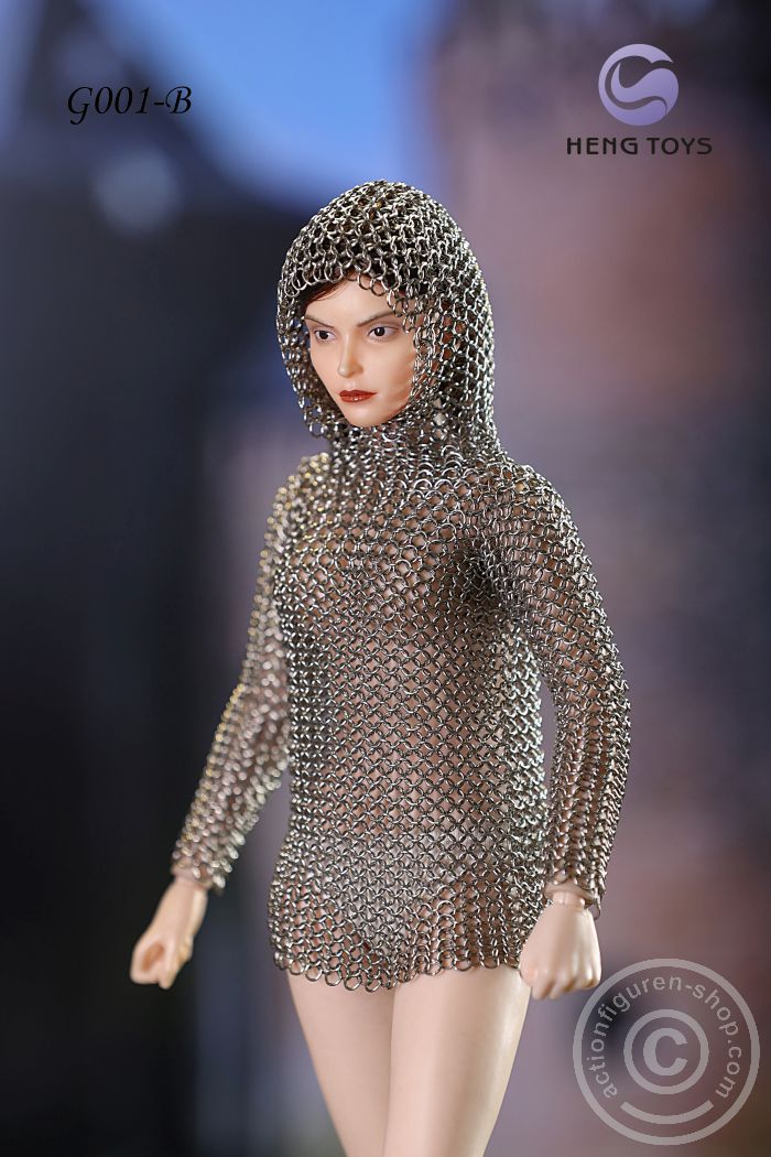 Chainmail (Long-sleeve Shirt w/ Hood) - Stainless Steel Armour - female