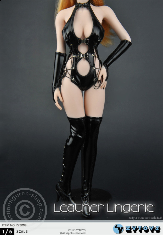 ZY5009-08 Sexy Leather Lingerie Set