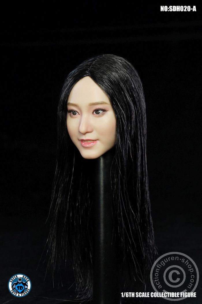 Female Head - black long Hair