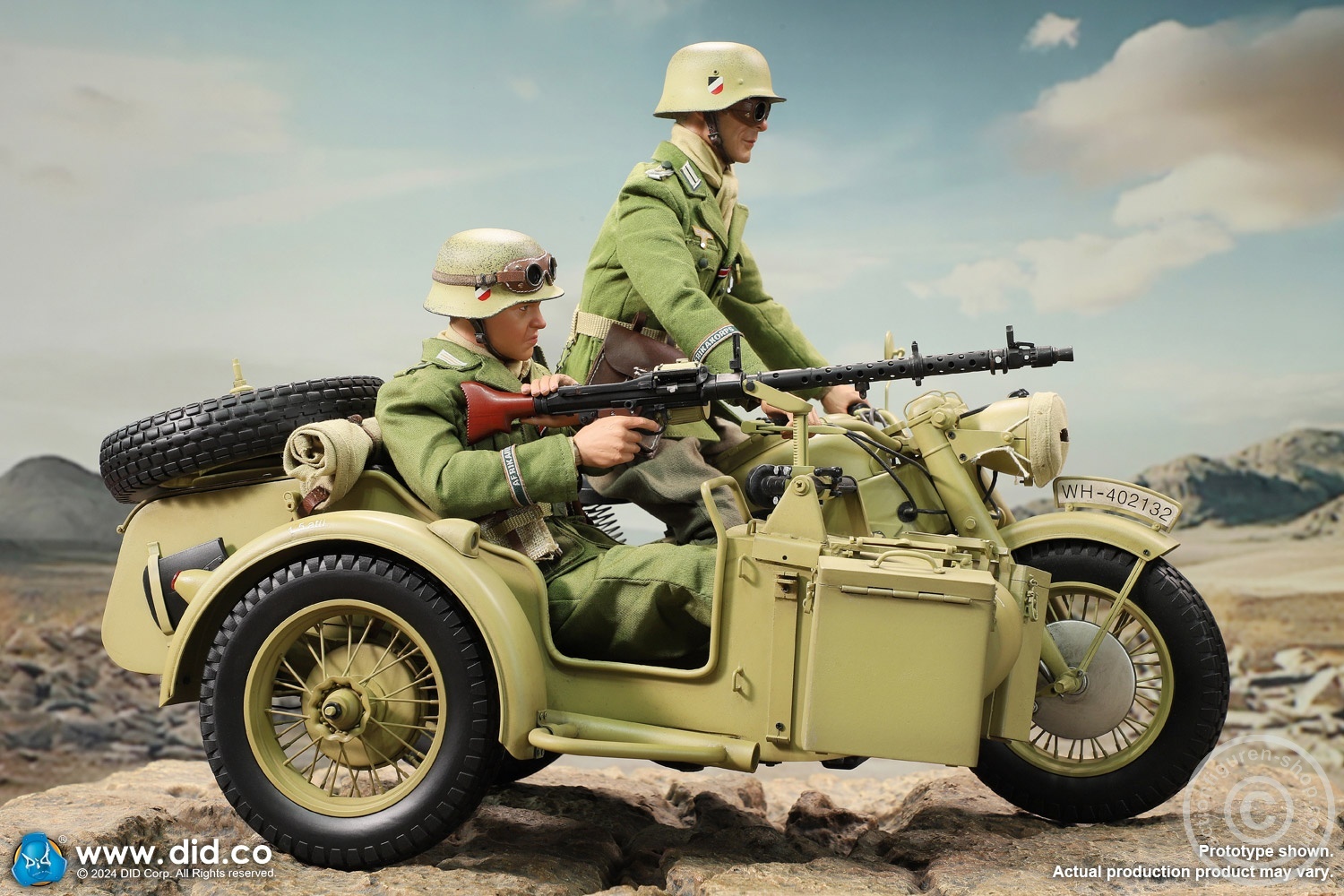 German Zündapp KS 750 Motorcycle with sidecar (Sand) - in 1/6 scale