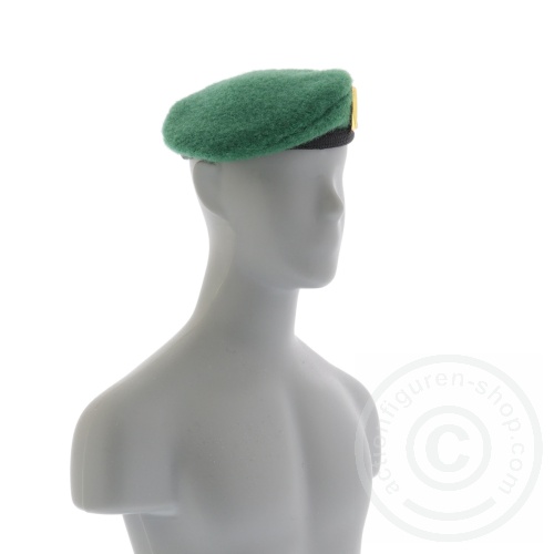 AFSb03-02 Barett - Jäger - Bundeswehr - grün mit Abzeichen