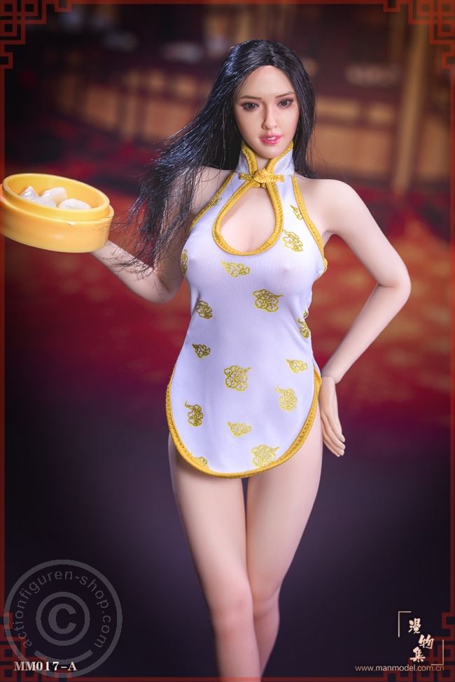 Chinese Restaurant Waitress Short Cheongsam - A