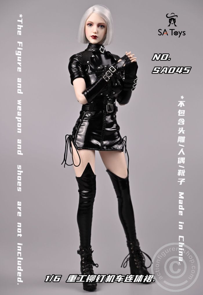 SATSA045-06 Female Sexy Ghotic Skinny Leather One Piece Set