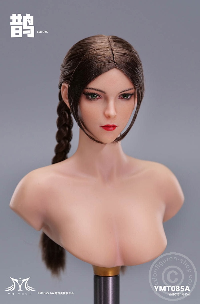 Female Head - 2 long brown braids