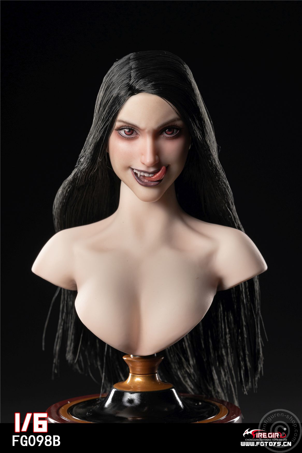 Female Head - The Witch Vampire - Black Hair