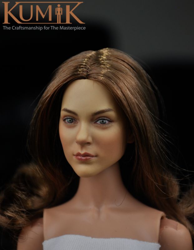 Weiblicher Kopf - braune Haare