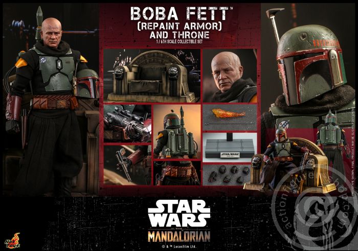 Star Wars: The Mandalorian - Boba Fett (Repaint Armor) & Throne