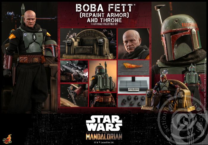 Star Wars: The Mandalorian - Boba Fett (Repaint Armor) & Throne - TMS056 Star Wars: The Mandalorian - Boba Fett (Repaint Armor) & Throne - TMS056