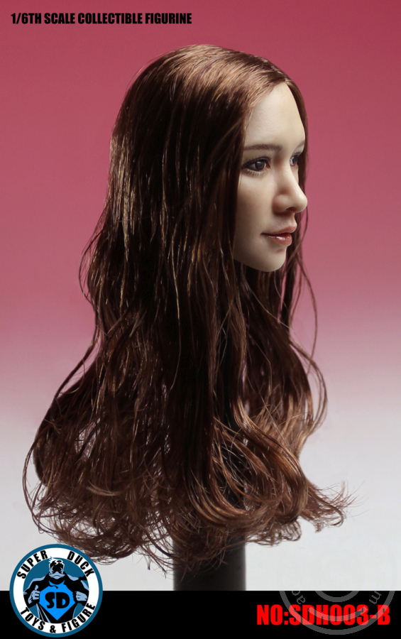 Female Head - brown curly Hair