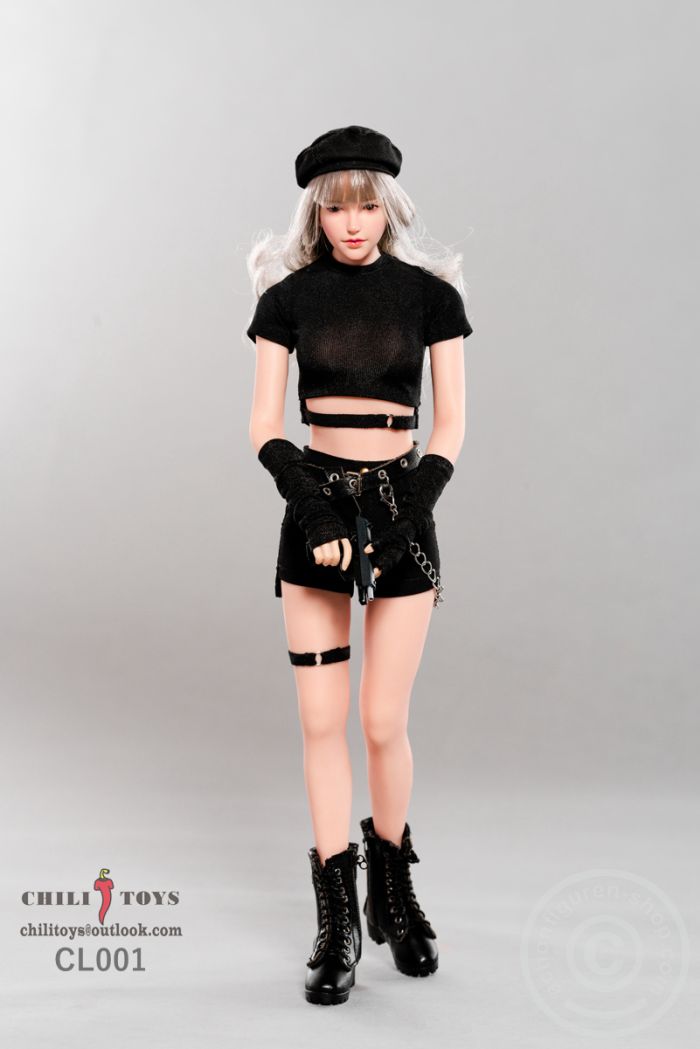 ba-cl001g-04XCoxT0fvDCvTC Female Checkerd Skirt Set - G