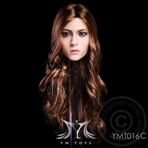 Kopf - braune lange Haare