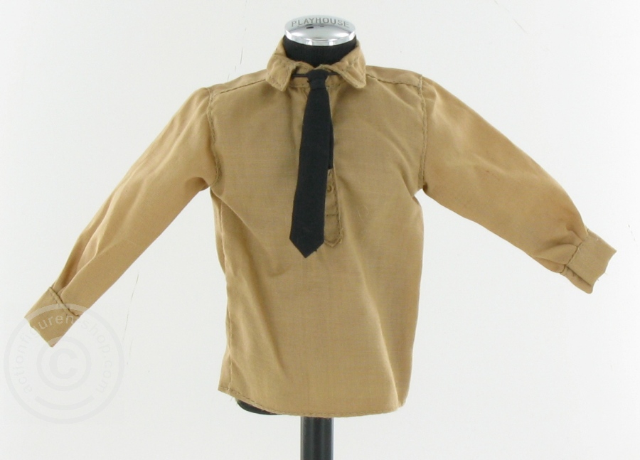 ITOHbr-01 Hemd - braun - mit schwarzer Krawatte