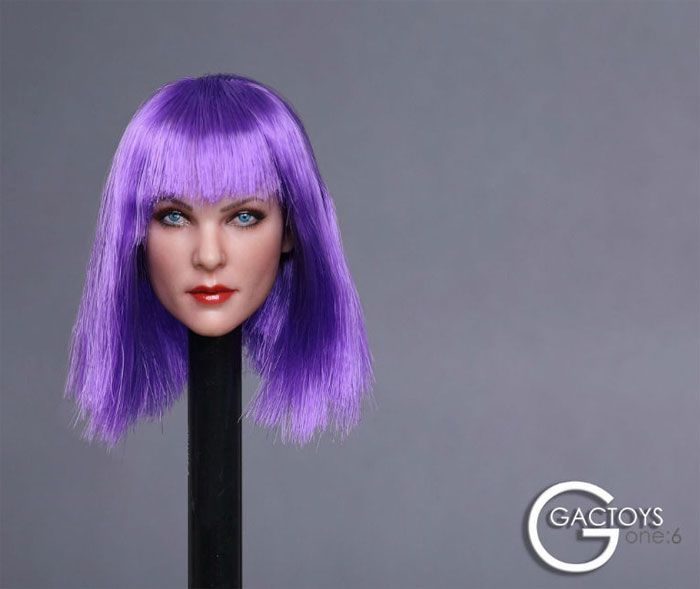 Female Head - purple Hair