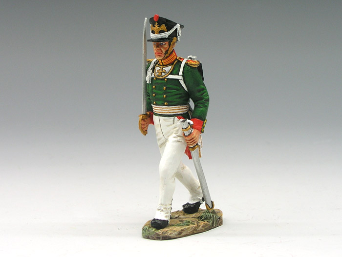 Russian Guards: 'Preobrajenski Regt' Marching Officer with Sword