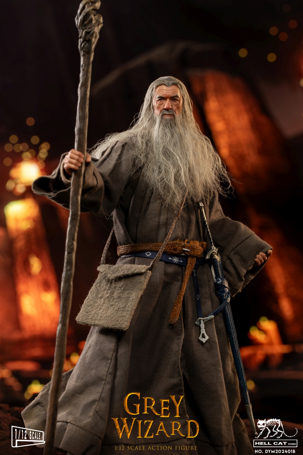 Grey Wizard vs Abyss Demon Figure - Luxury Version - in 1/12 scale