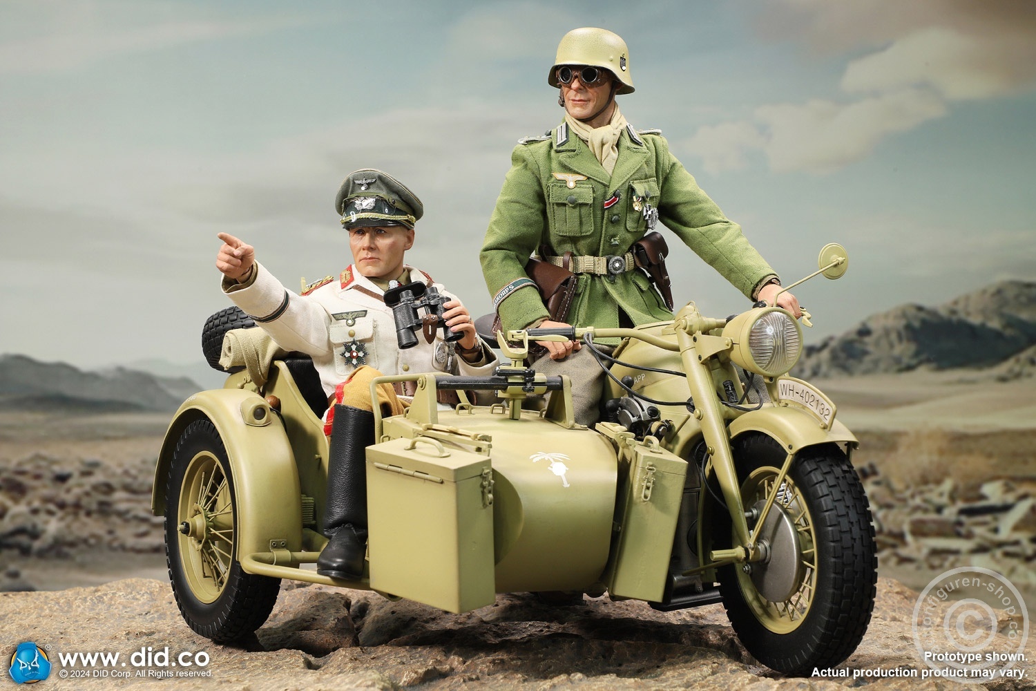 German Zündapp KS 750 Motorcycle with sidecar (Sand) - in 1/6 scale