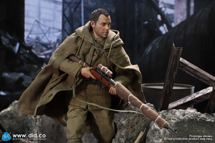 80139-19 Vasily Zaitsev - WW II Red Army Sniper - with weathering