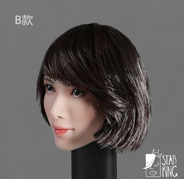 Female Head short black Hair