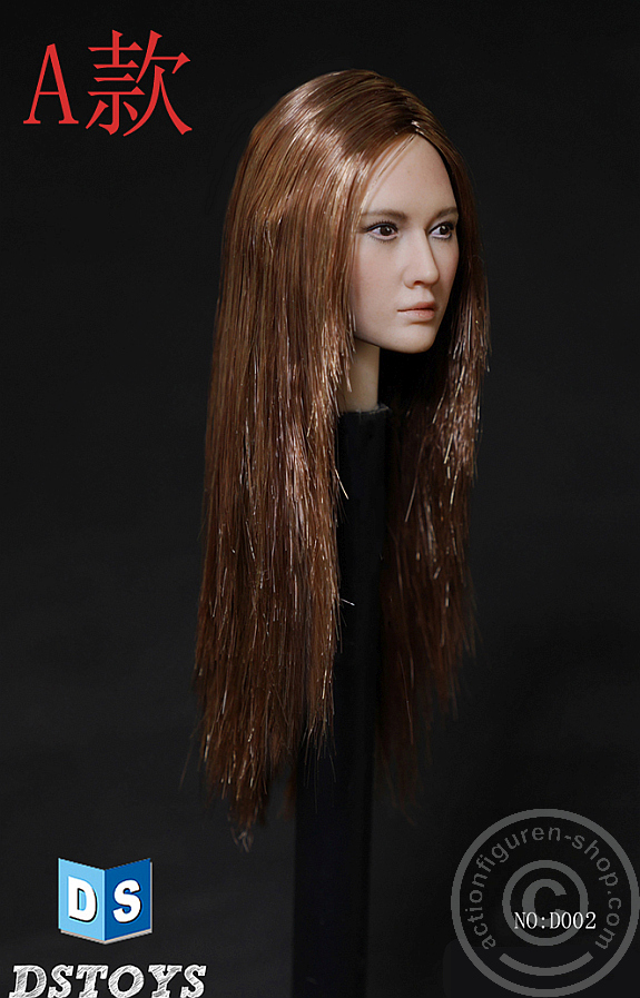 Female Head - long Brown Hair