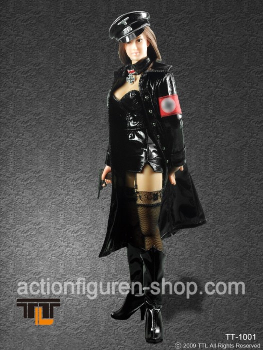 SS Agentin Outfit - Set (Lackmantel)