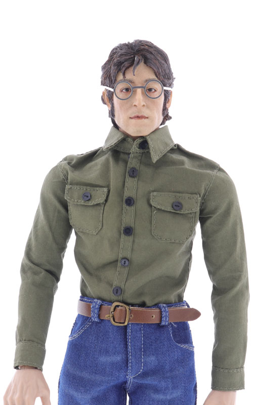 John Lennon w/ brown Leather Jacket