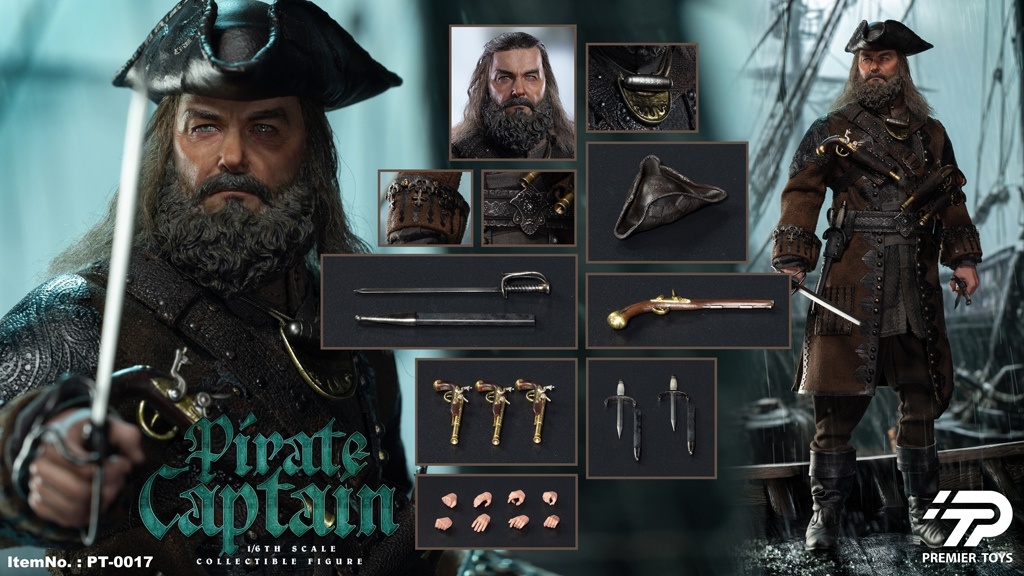Pirate Captain - Blackbeard - Edward Teach-  in 1/6 scale