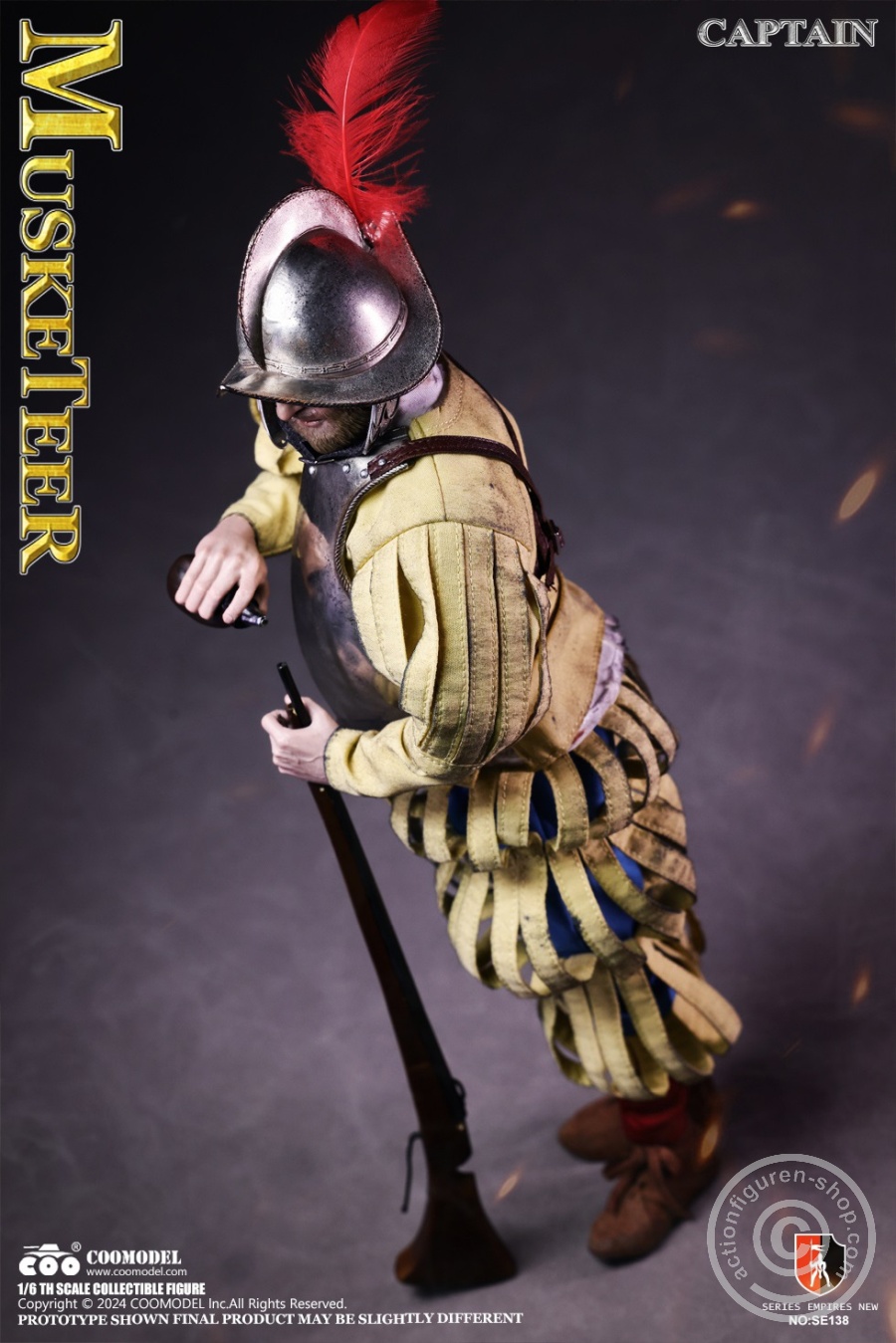Spanish Conquiastador Musketeer Captain (Nickel Silver Edition) - Series Of Empires - in 1/6 scale Spanish Conquiastador Musketeer Captain (Nickel Silver Edition) - Series Of Empires - in 1/6 scale